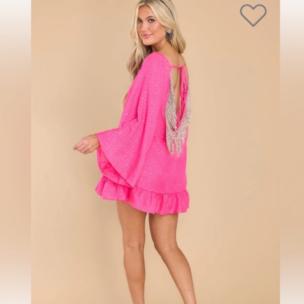 Sundress Indiana Saint Barth Neon Pink Mini Dress L/XL